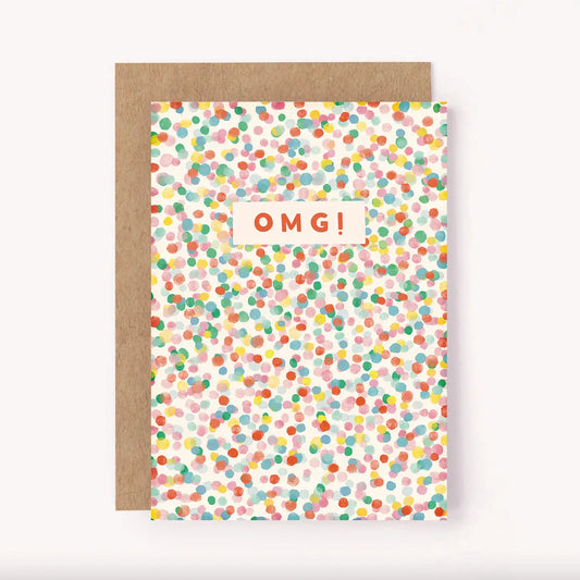 Omg Confetti - Greeting Card