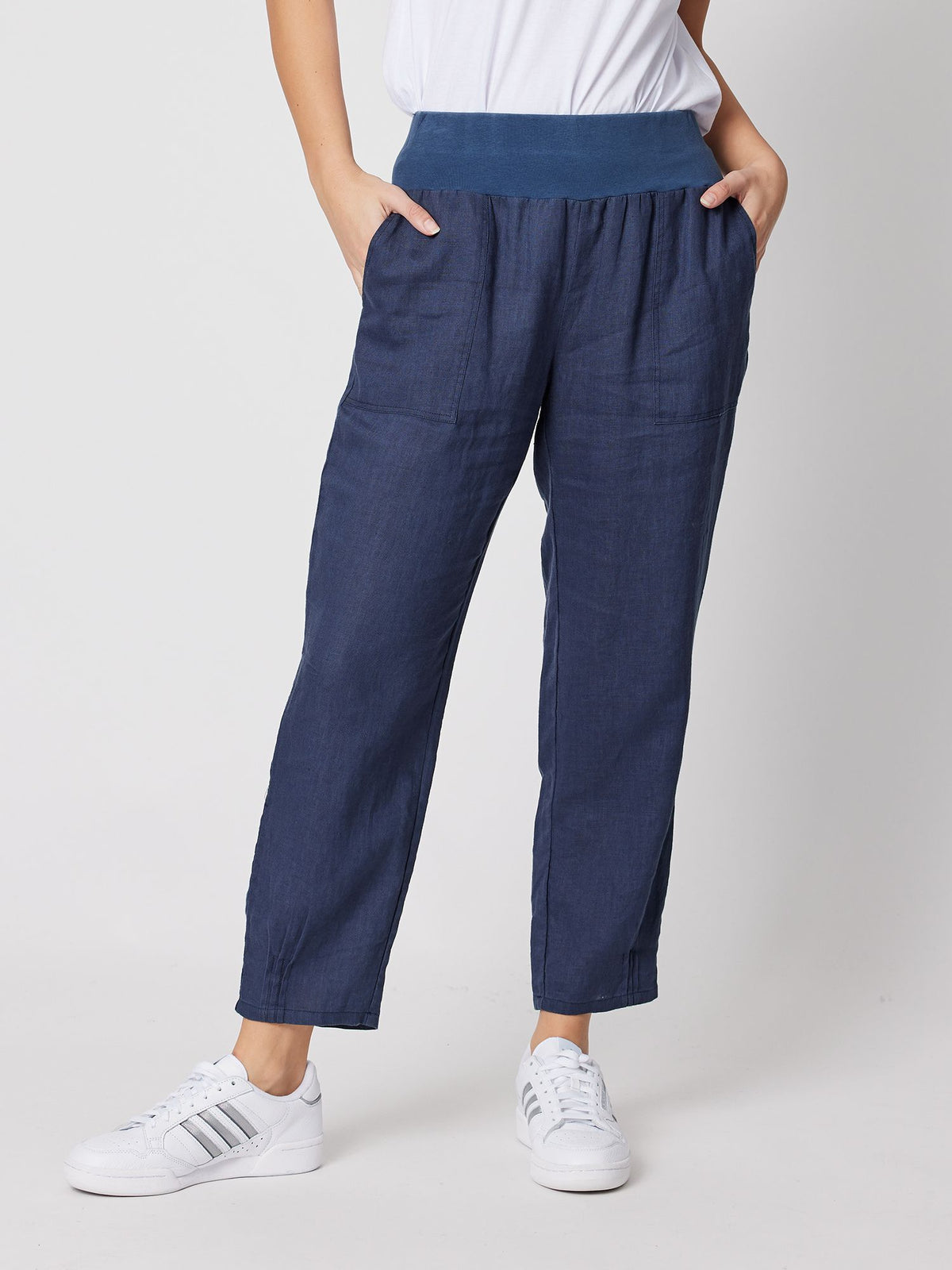 Jersey Waist Pant - Navy