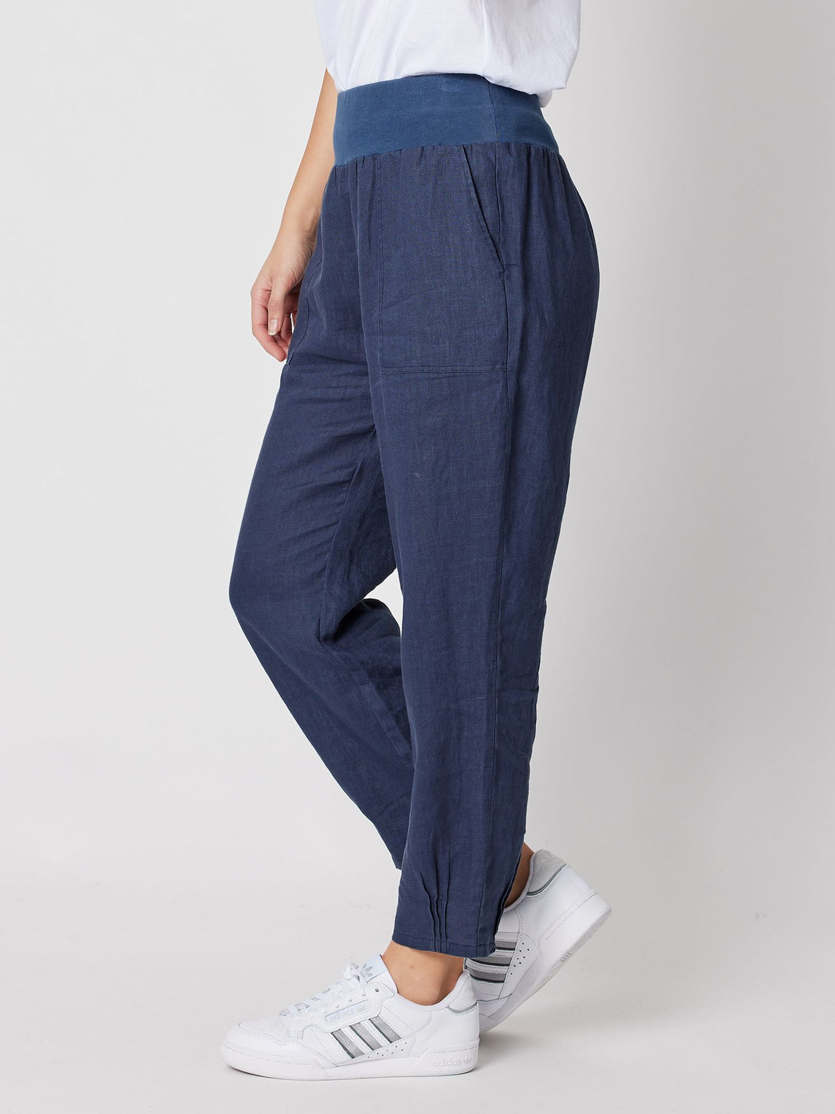 Jersey Waist Pant - Navy