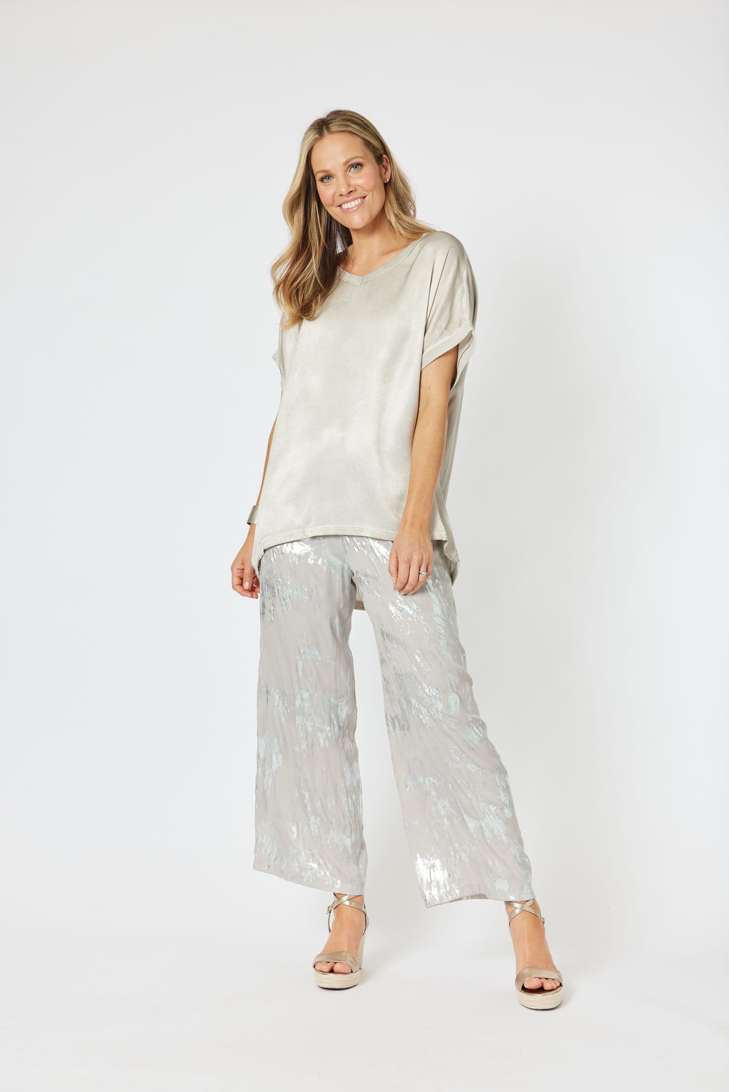 Champagne Foil Pant