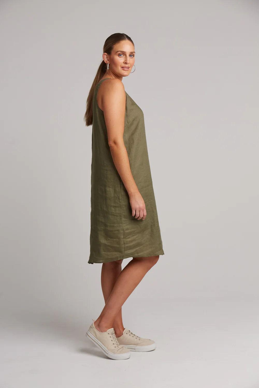 Studio Midi Dress -Khaki