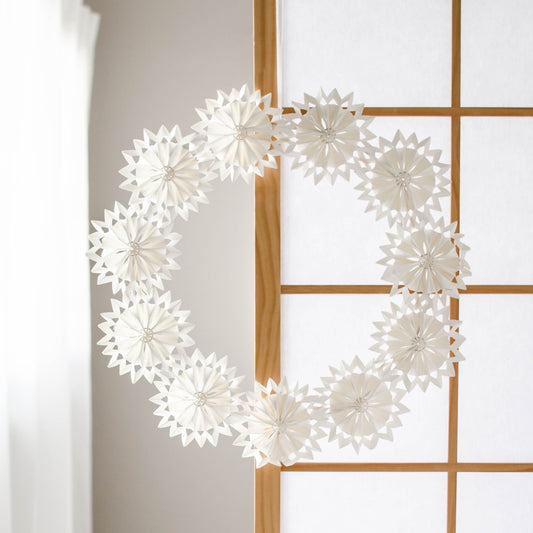 Paper Wreath- Off White