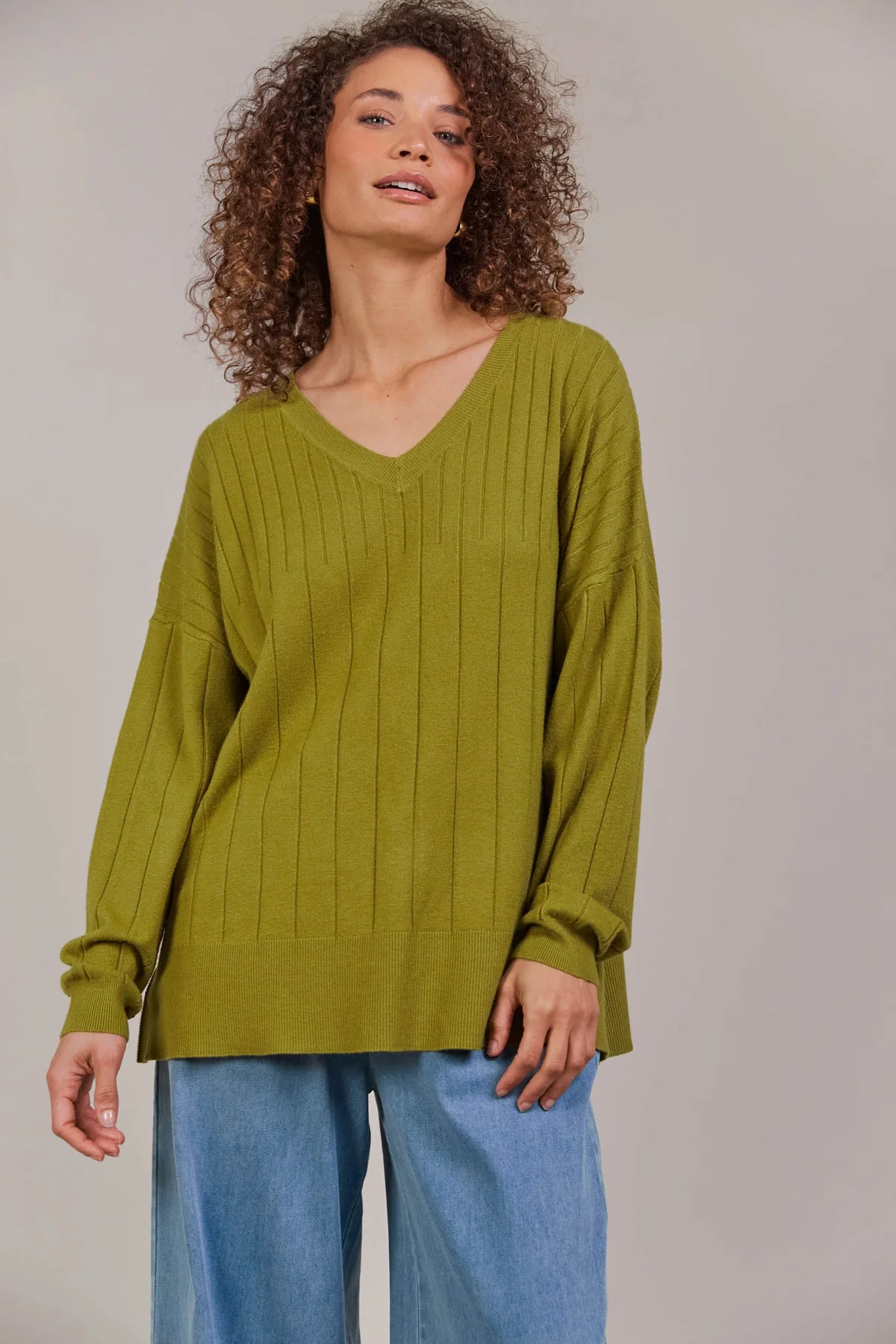 Palmer Relaxed Knit Chartreuse- One Size