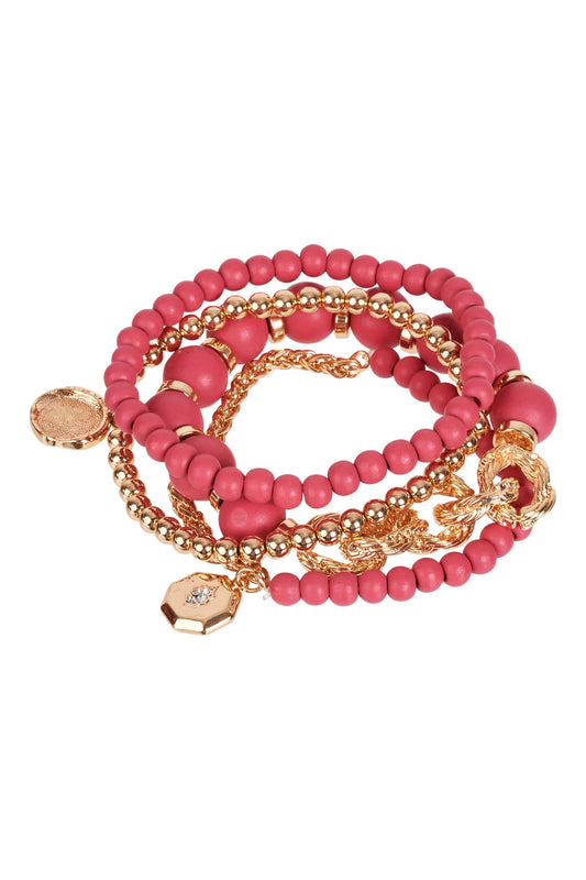 Vivid Bracelet Set - Pink