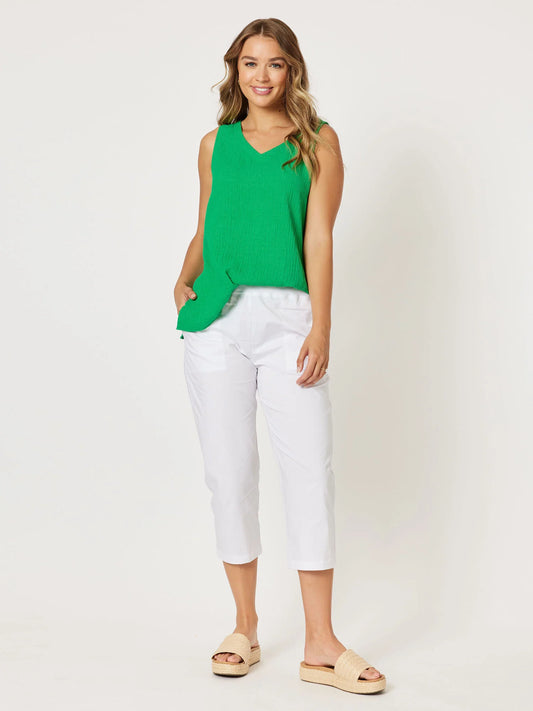 Santorini Cotton Pant- White