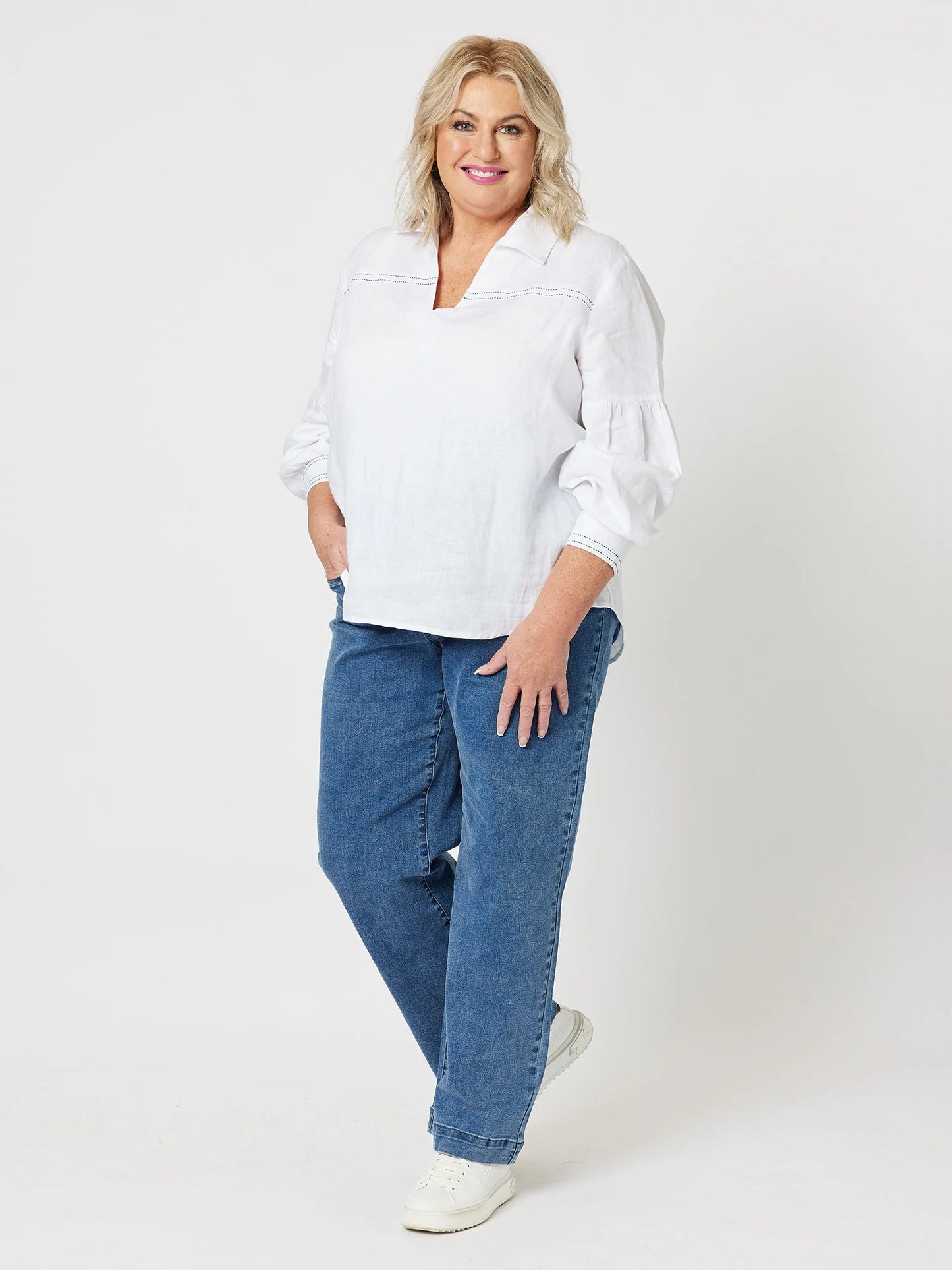 Maddy Pull On Wide Leg Jean-  Denim