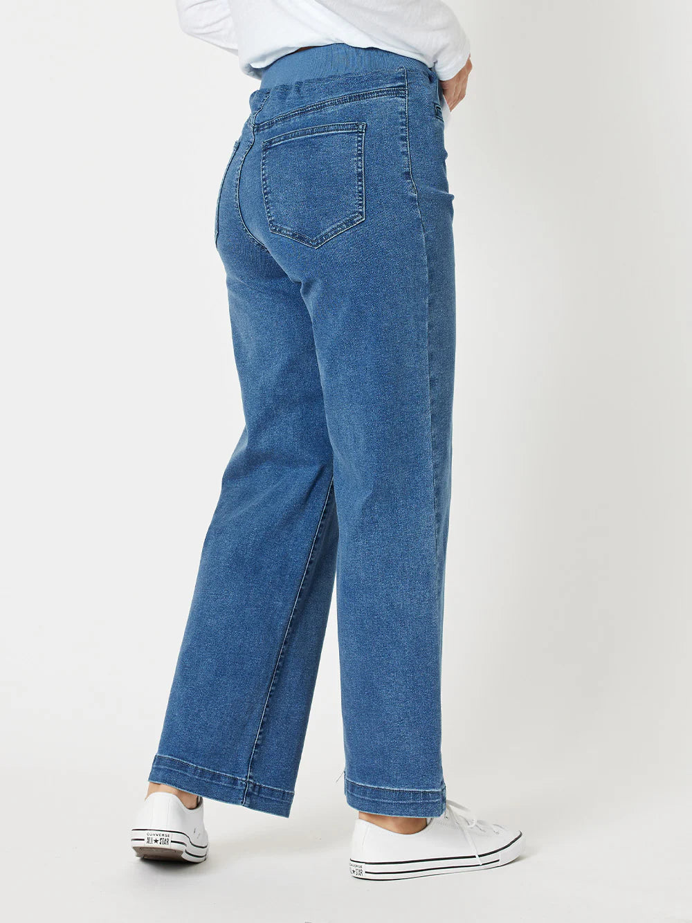 Maddy Pull On Wide Leg Jean-  Denim