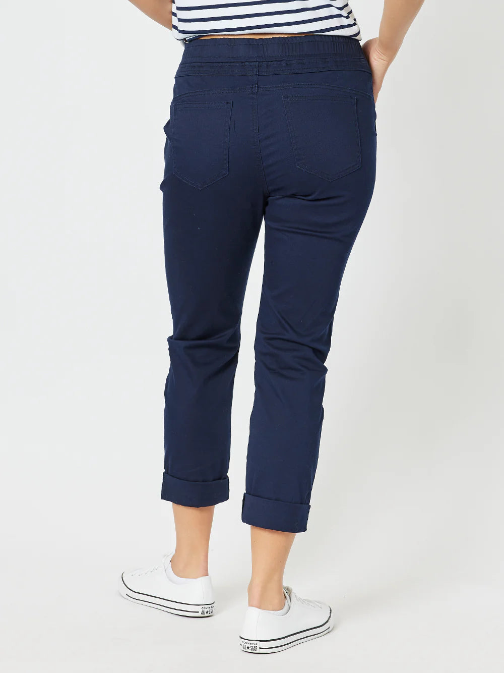 Isabelle Cotton Pant - Navy