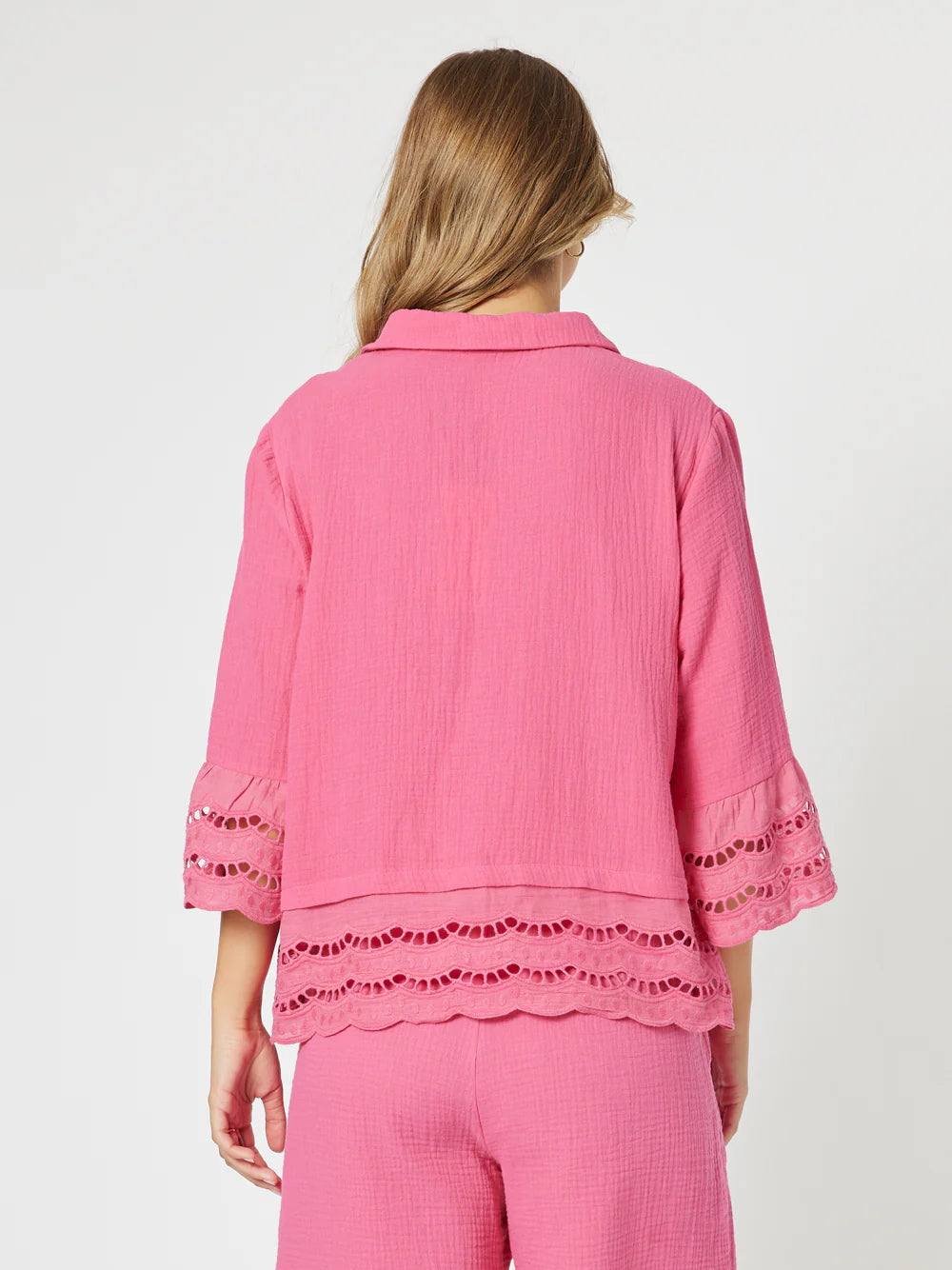 Byron Cotton Shirt - Hot Pink