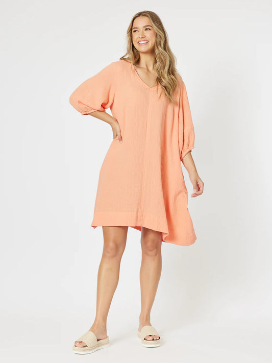 Byron Cotton Dress Papaya