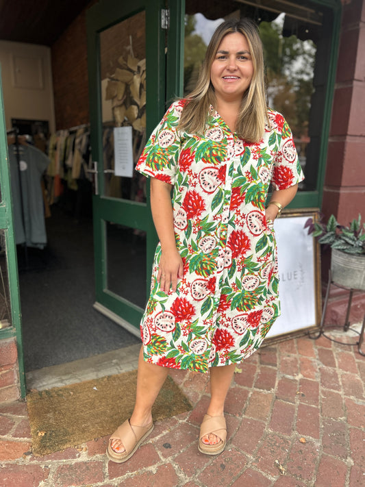 Alysha Dress - Red Fruit