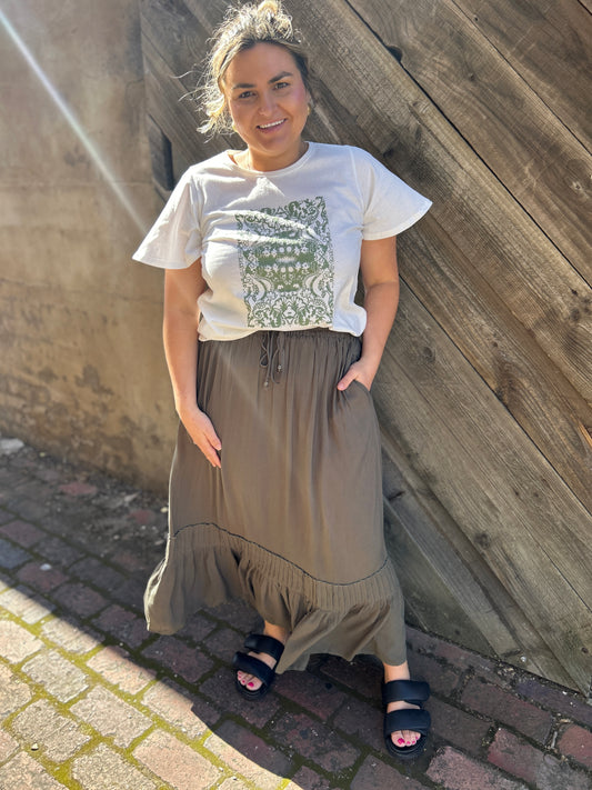 Esme Maxi Skirt - Olive