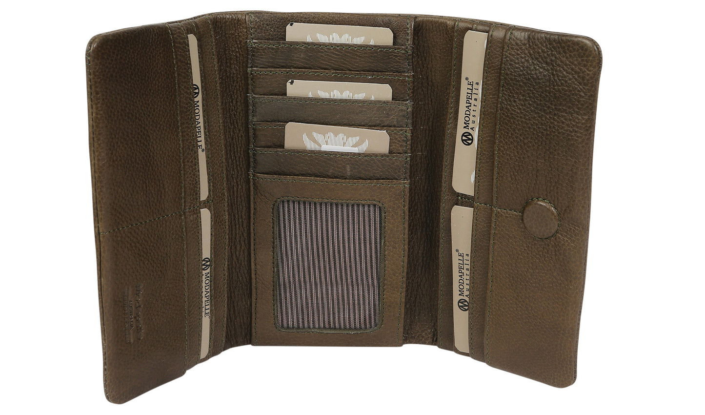 Soft Leather Essential Wallet - Olive