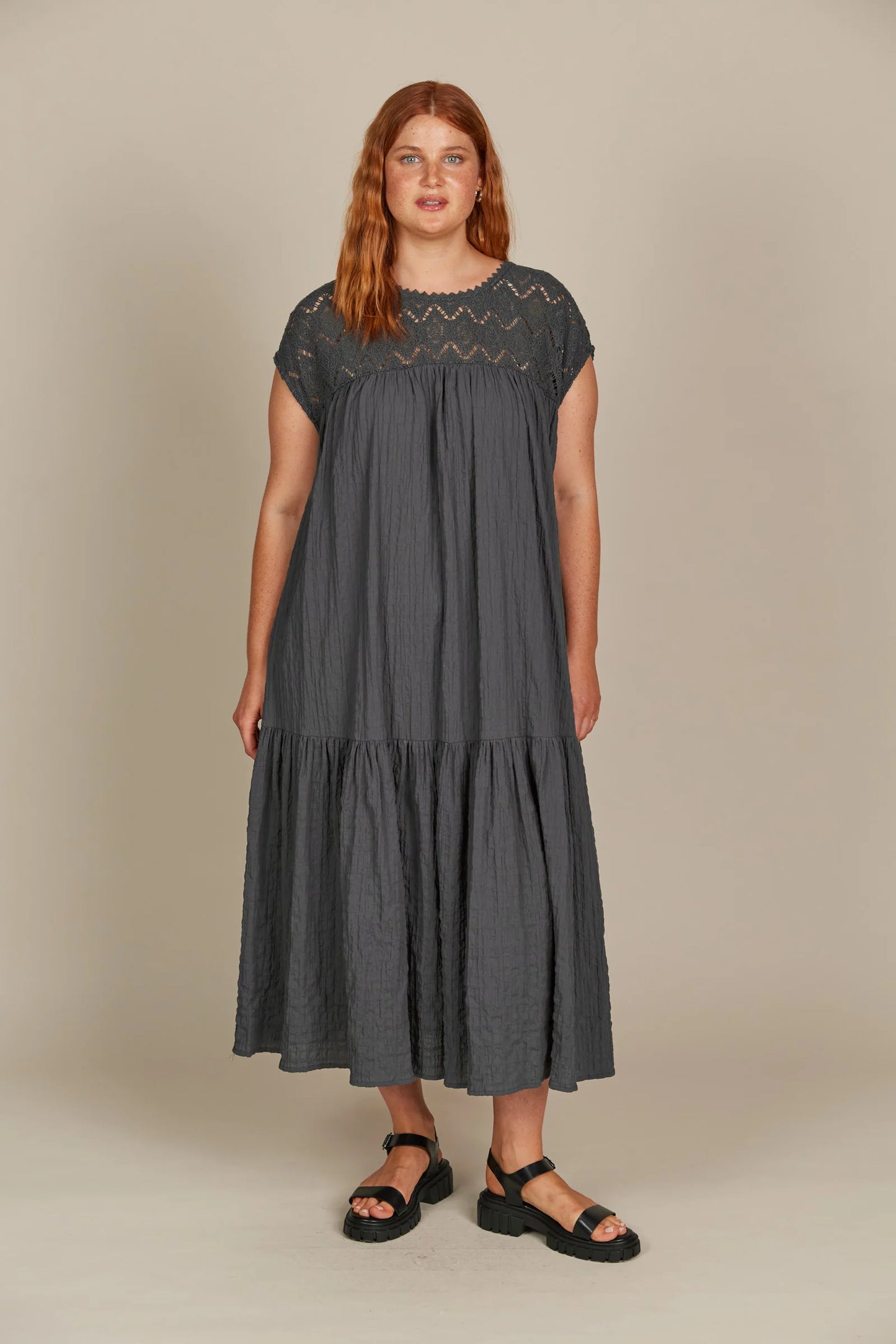 Fleur Relaxed Dress - Graphite