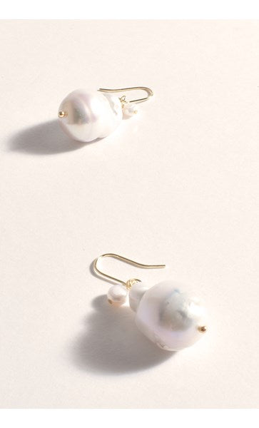 Baroque Pearl Cluster Hook Earrings