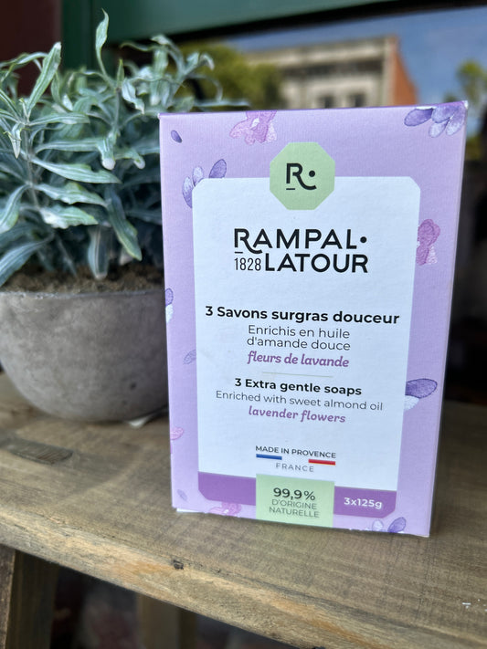 Rampal Latour Round Soap 125gm – Fleur de Lavande 3 pack