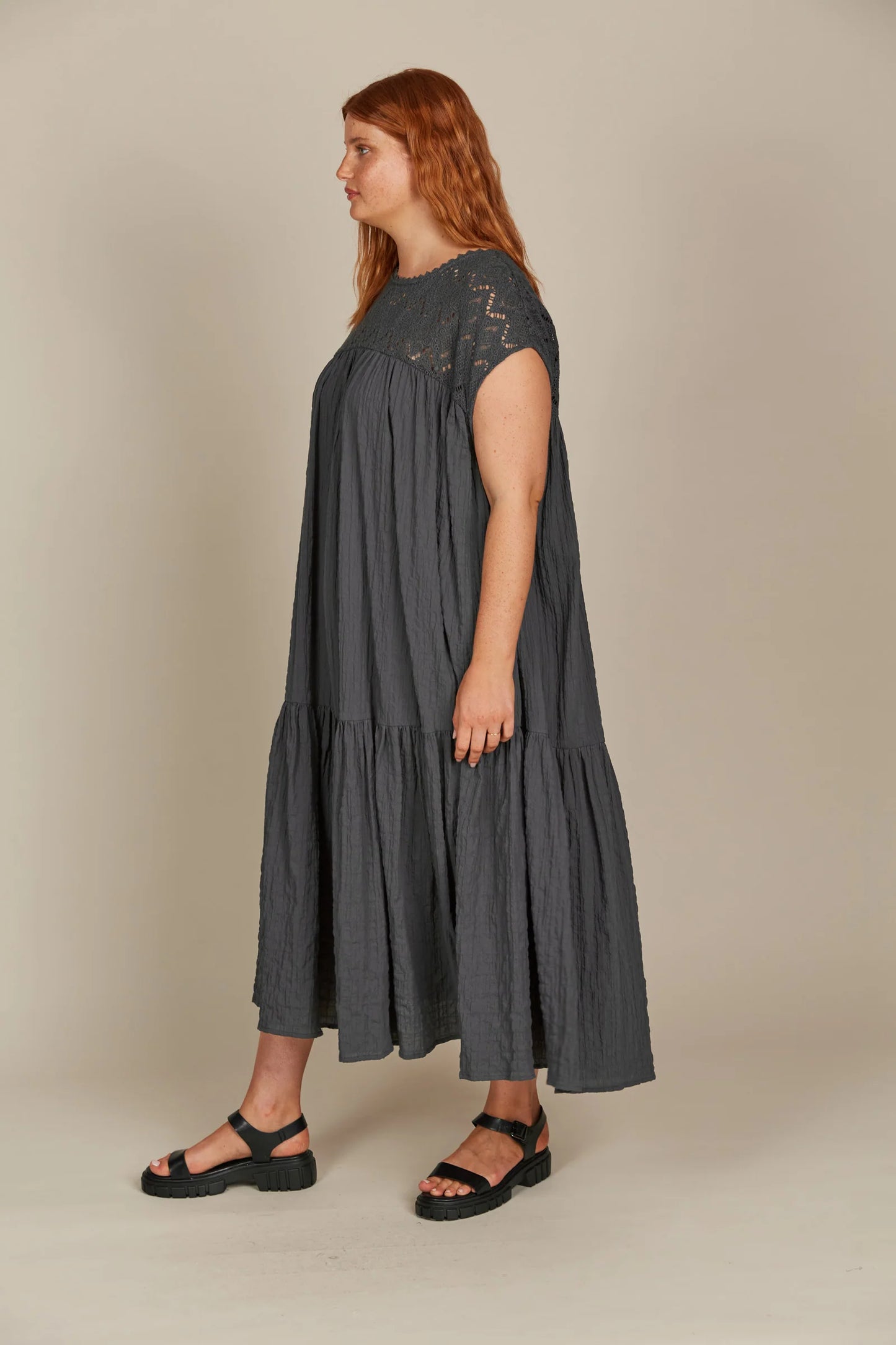 Fleur Relaxed Dress - Graphite