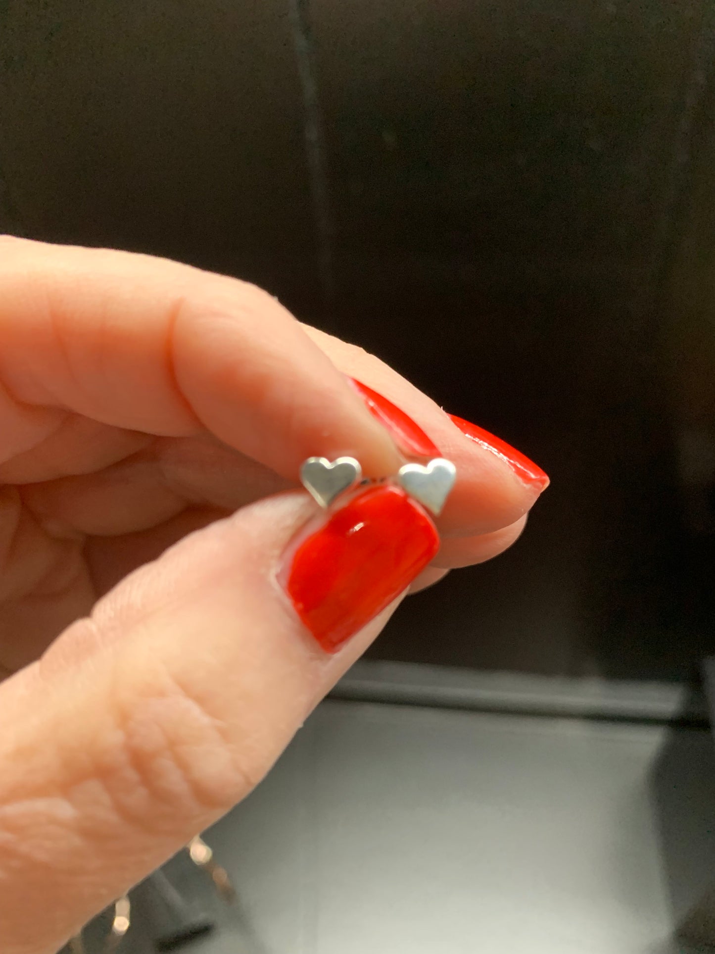 Heart Studs - Silver