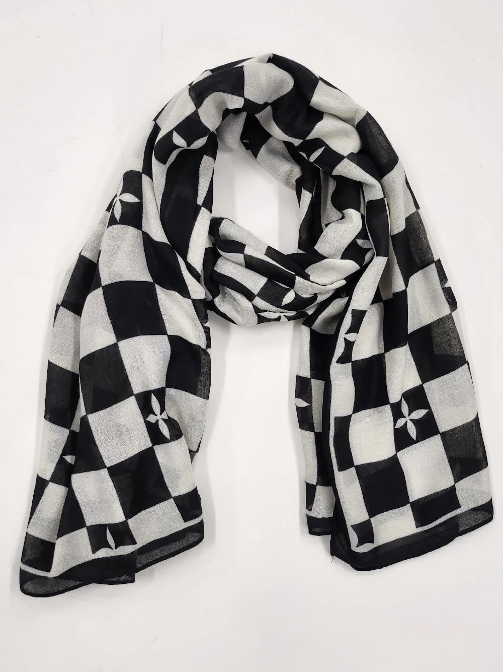 Checker Scarf - Black