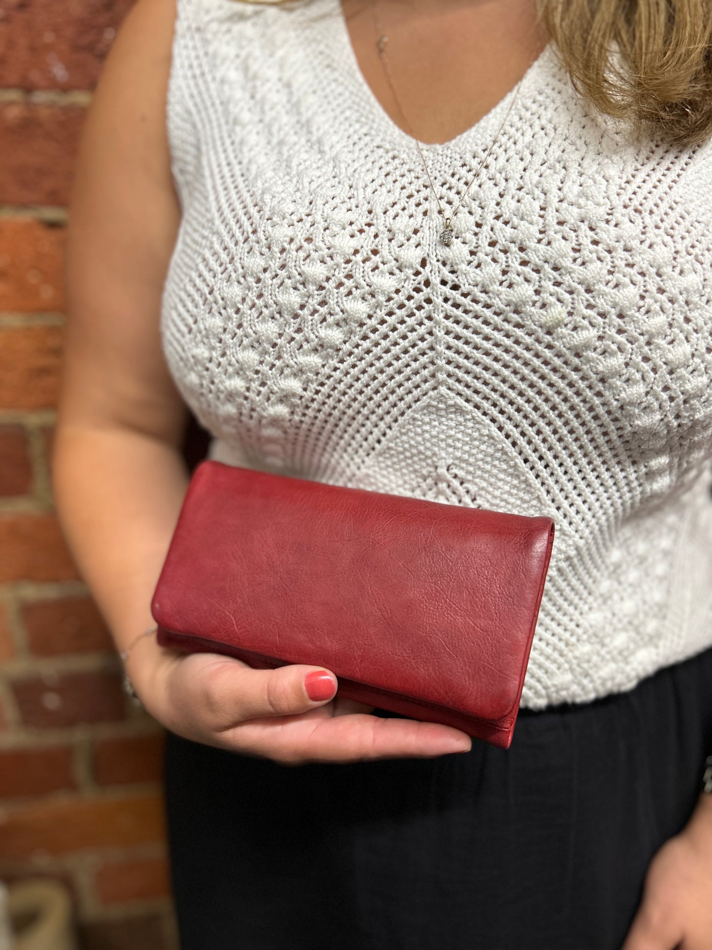 Soft Leather Essential Wallet - Red