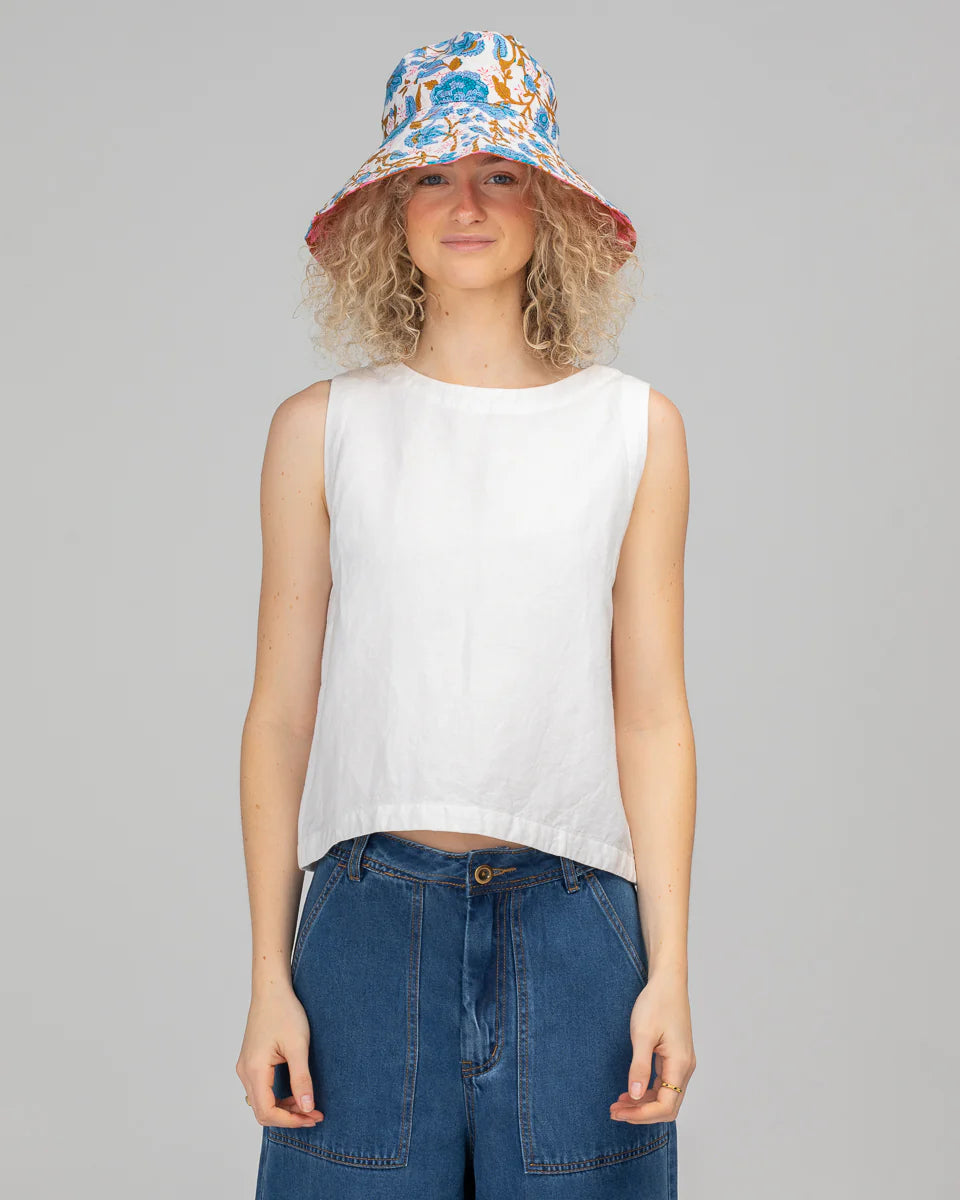 Reversible Wide Brim Hat- Mimi/Maui