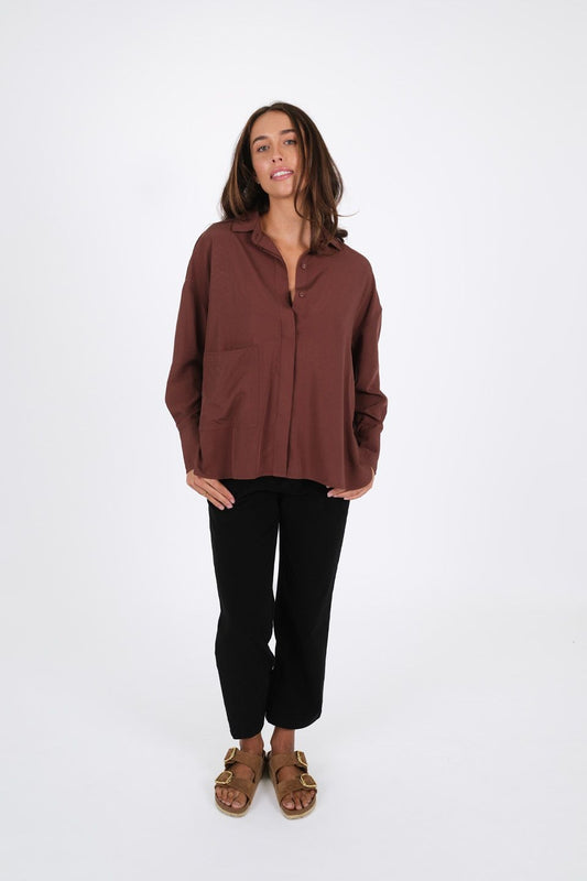 The Boxy Shirt - Cocoa