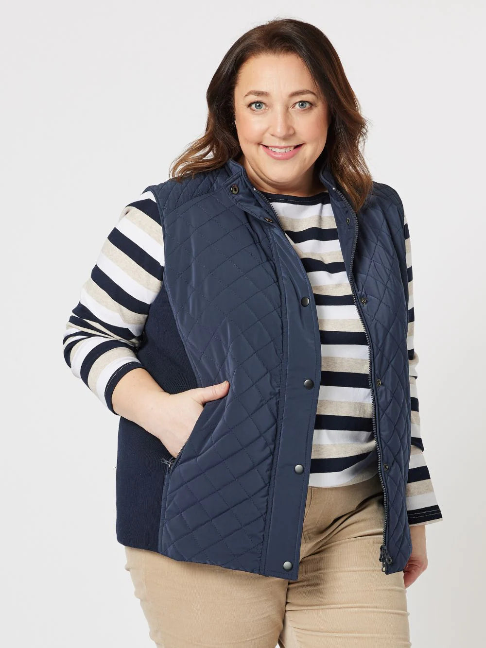 Brighton Puffer Vest - Navy