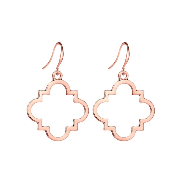 Allure Rose Gold Cut Out Drop Earring