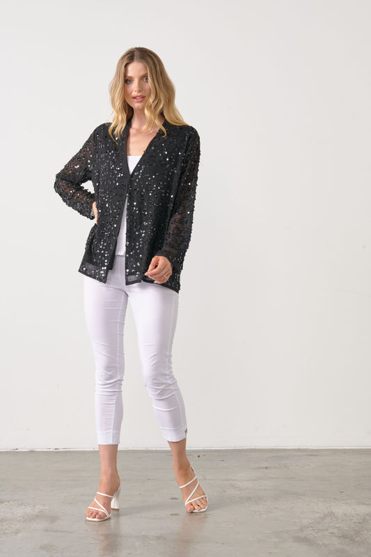 Holmes Sequin Jacket - Black