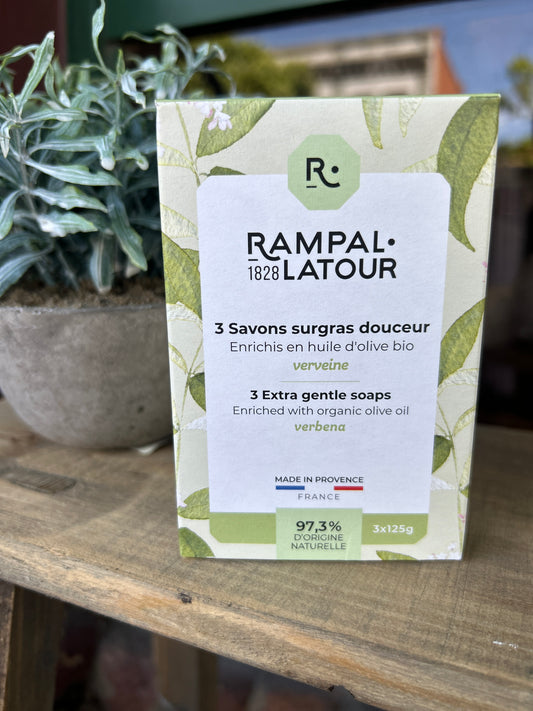 Rampal Latour 150g Round Soap – Verveine & Olive 3 Pack