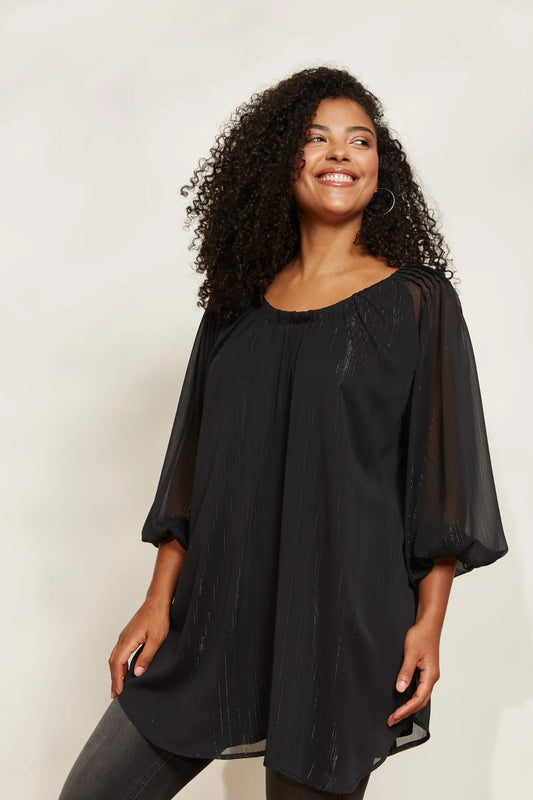 Solstice Lurex Top - Black