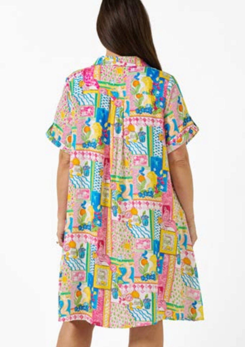 Eshal Dress - Multi Print