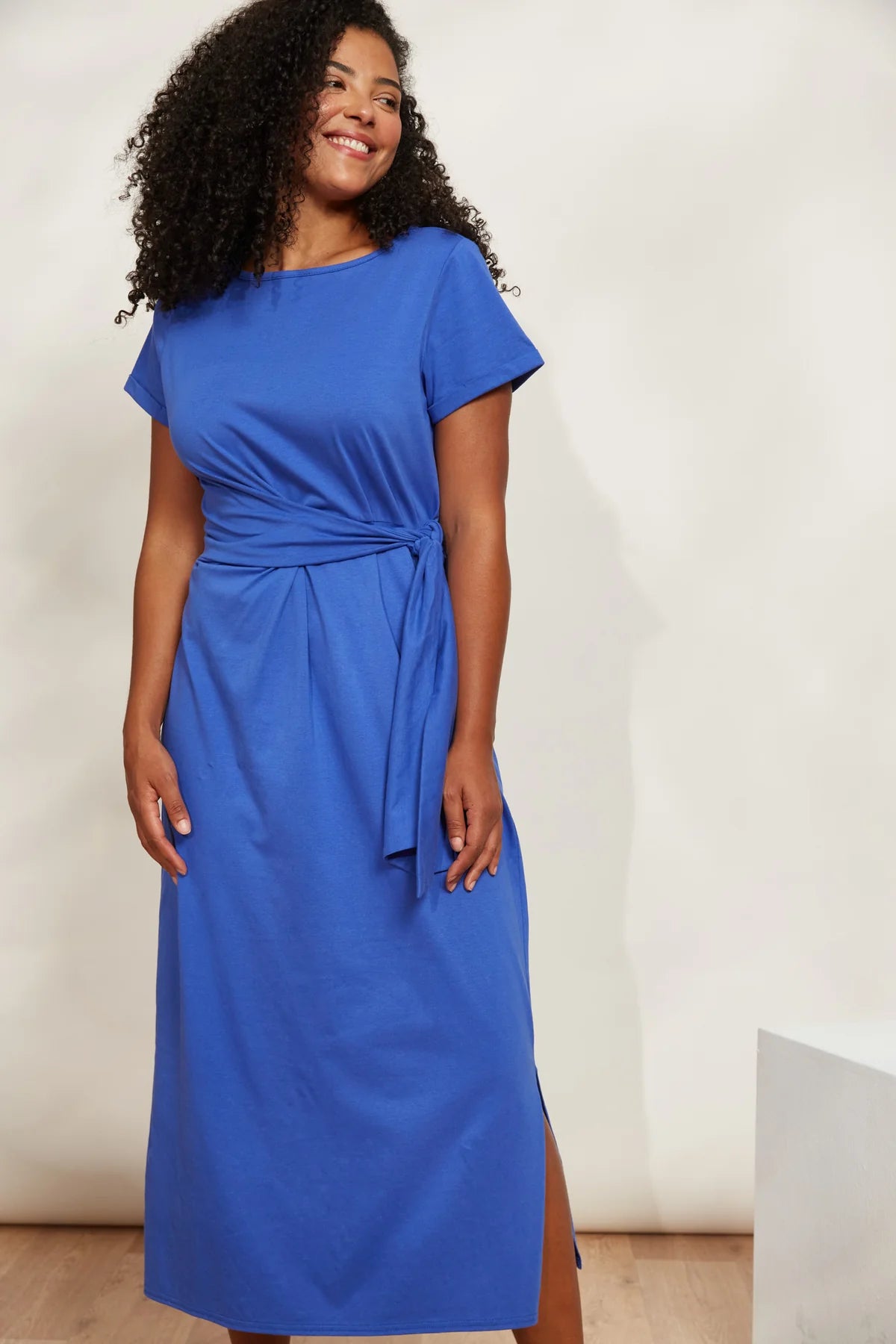 Verano Tie Dress - Cobalt