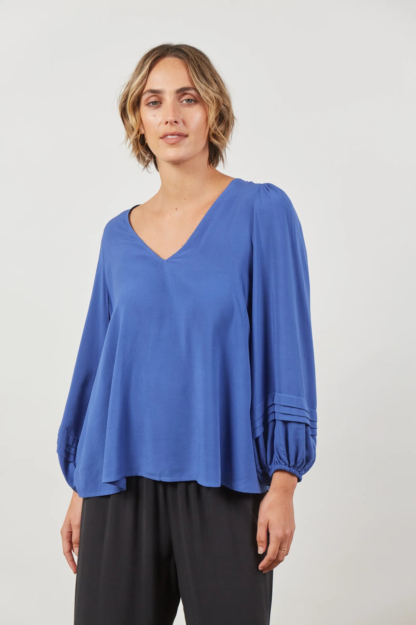 Euphoria V Blouse - Azure