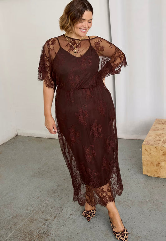 Tilly Dress - Chocolate Lace