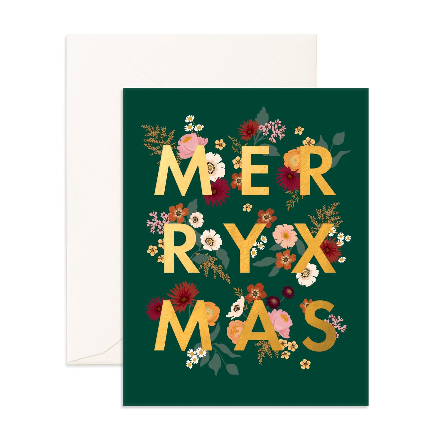 Fox & Fallow Greeting Card - Merry Christmas Botanika Forest