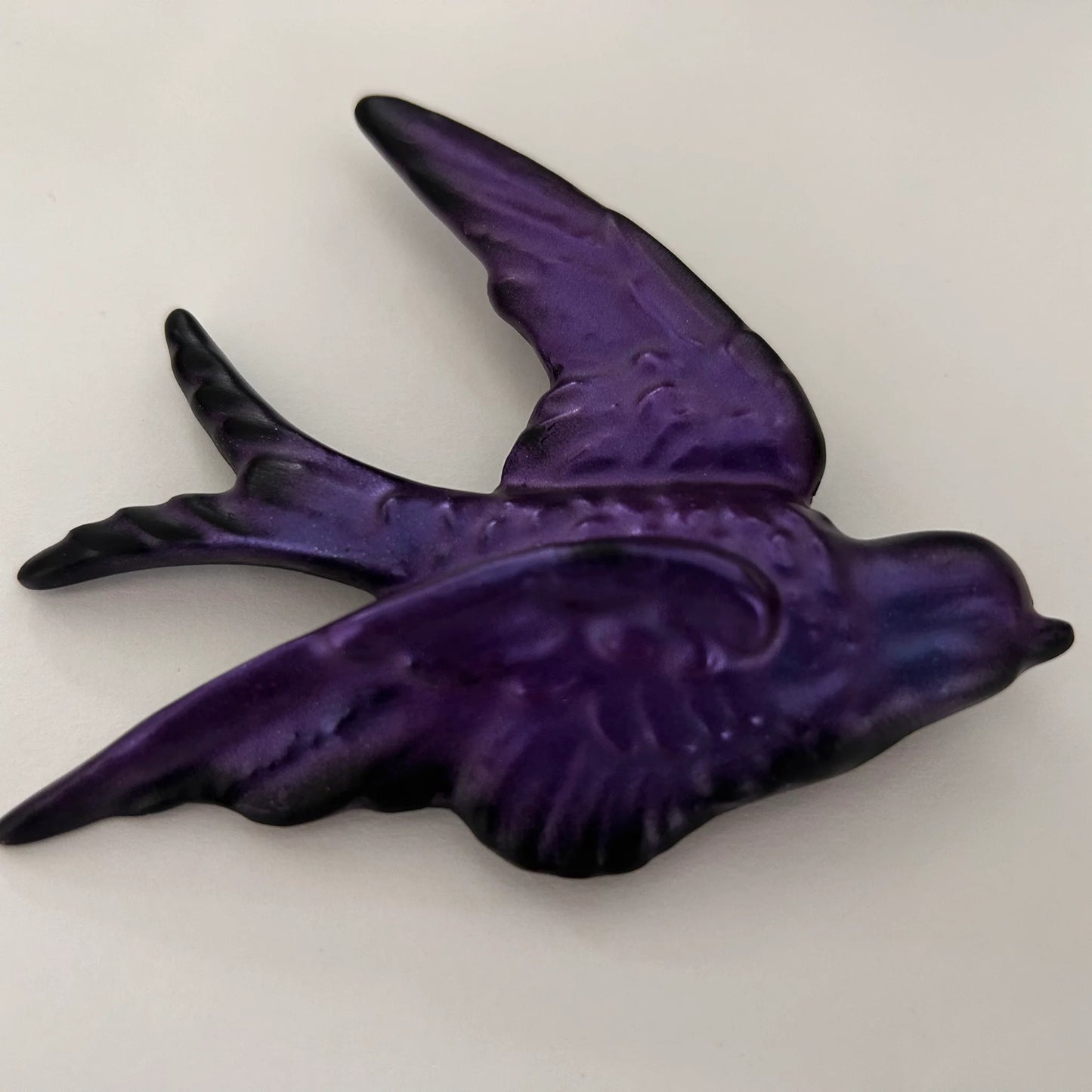 Swallow Brooch / Small - Purple