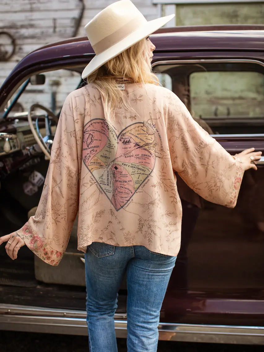 Map Of My Heart Pixie Duster Kimono