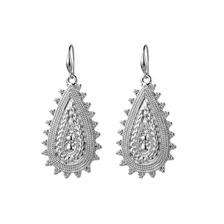 Allure fashion detailed drop Earring - Silver