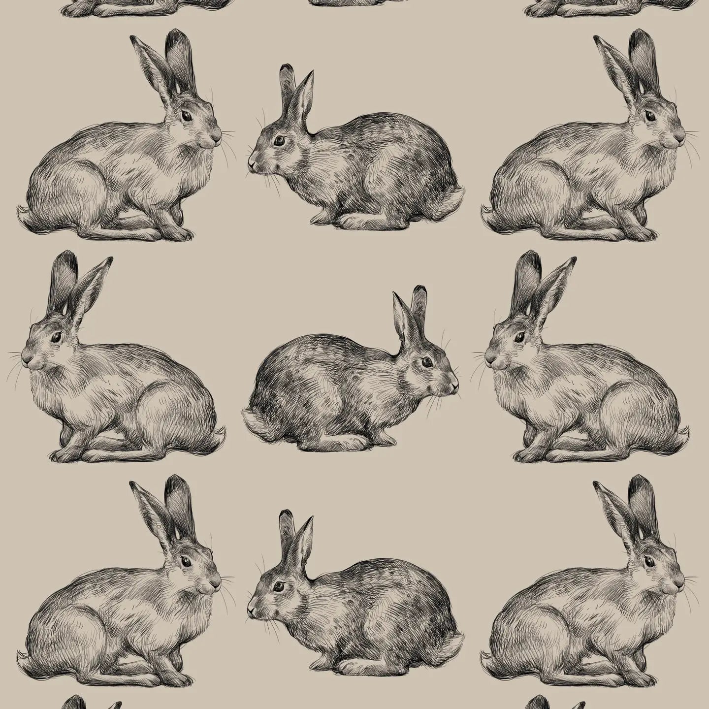 Tea Towel - Hares