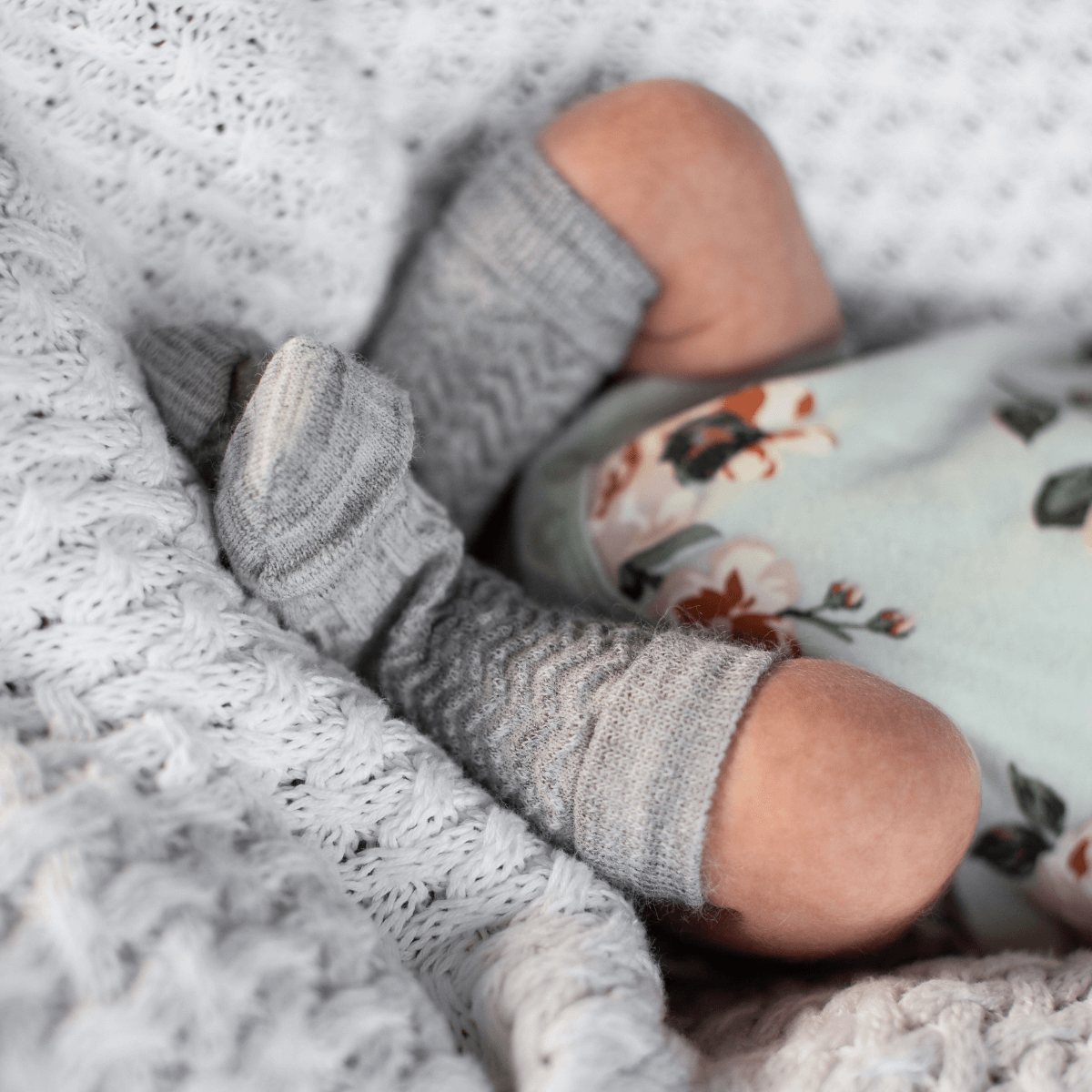 Baby Merino Wool Socks - Bunny Grey