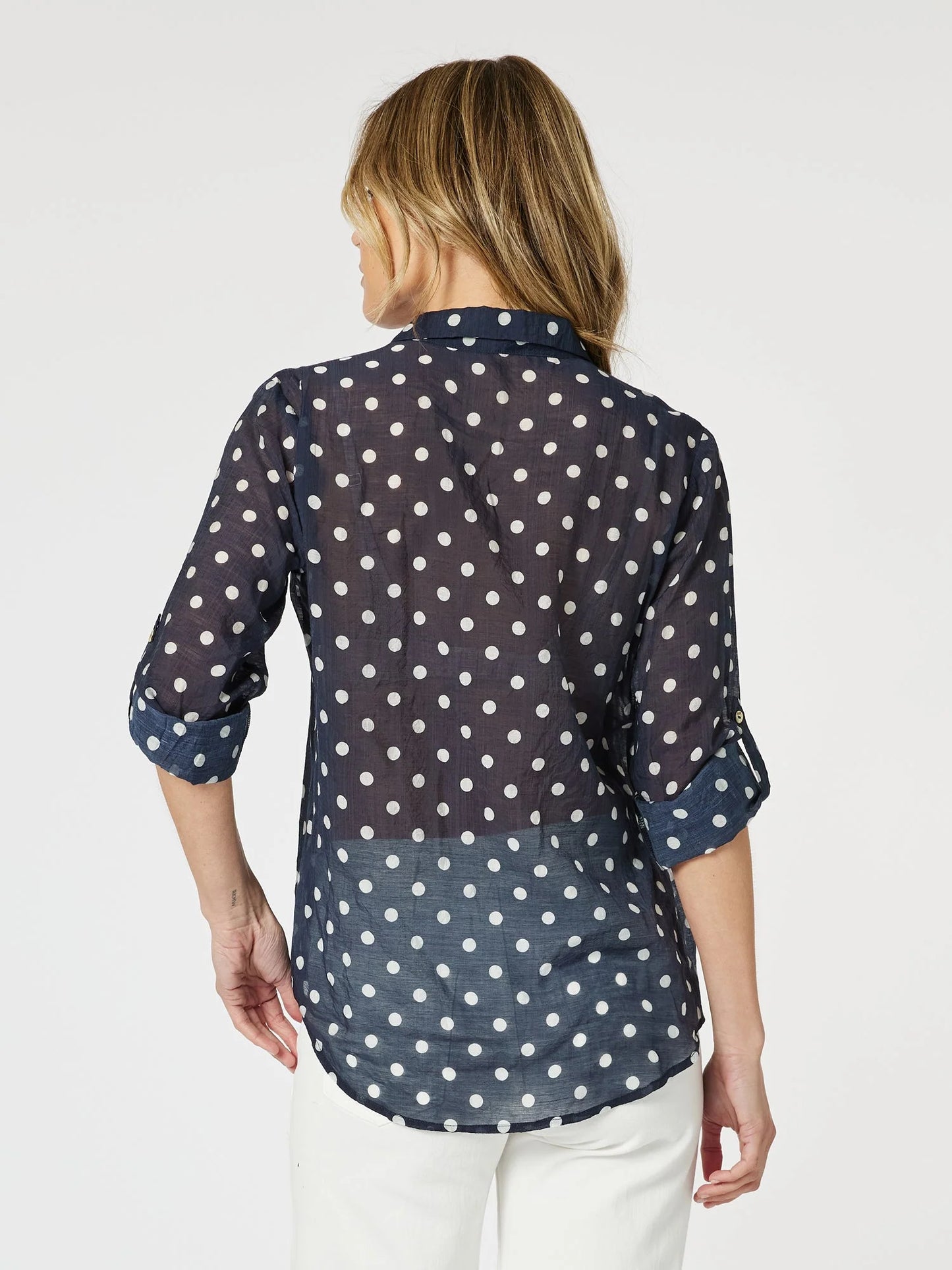 Sorrento Shirt -  Navy/White