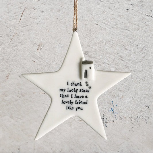 Porcelain Hanging Star-Lucky Stars