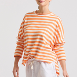 Raw Summer Sweatshirt- Orange Stripe