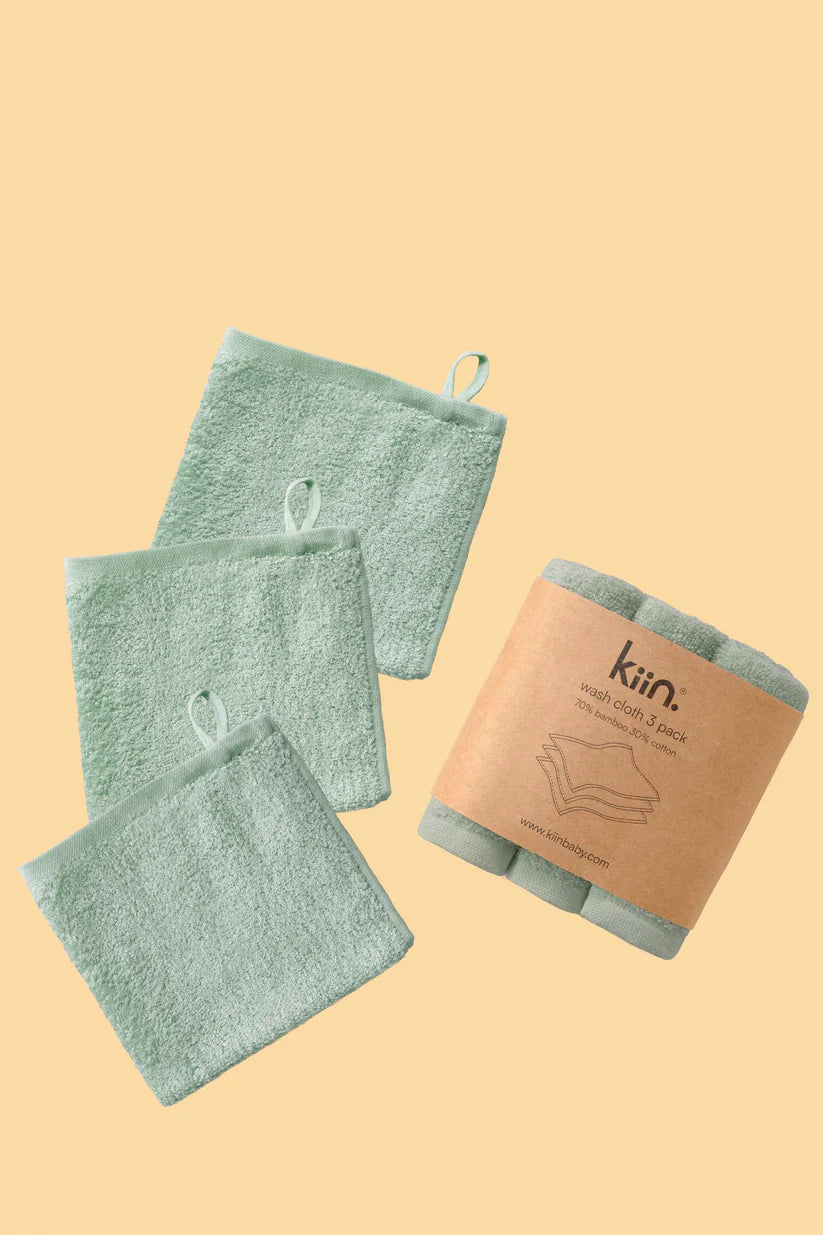 Kiin Wash Cloths- Sage