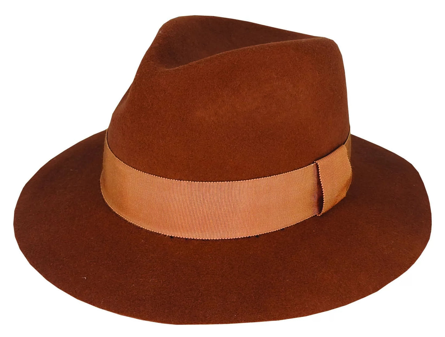 Savannah Wool Fedora - Cognac