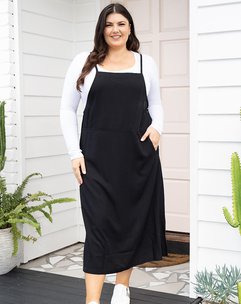 Apron Dress - Black