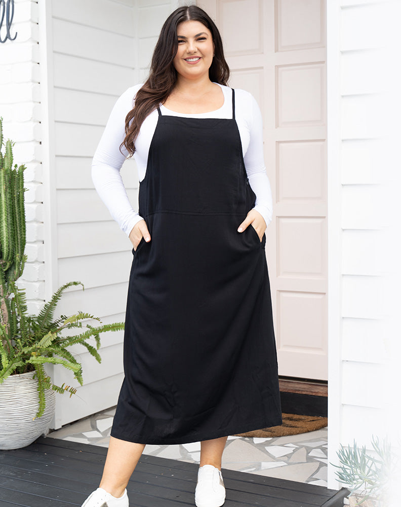 Apron Dress - Black