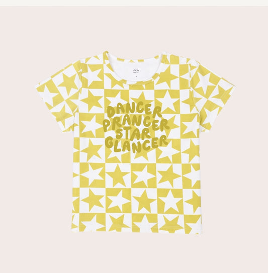 Prancer Star Tee - Yellow