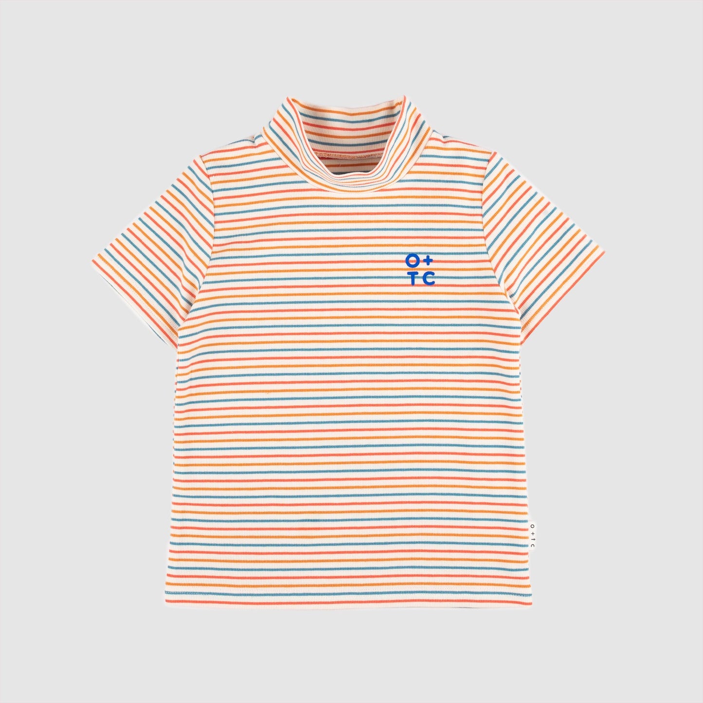 70's Stripe Mock Neck Tee